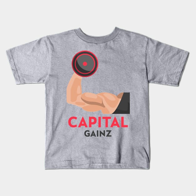 Capital Gainz - Funny Capital Gains Accounting & Finance Kids T-Shirt by Condor Designs